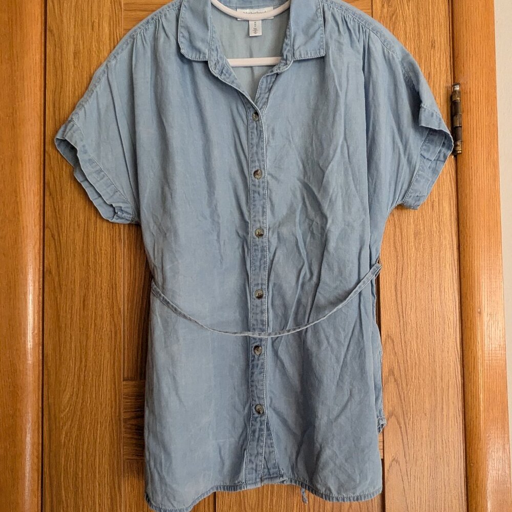 Soft Denim Motherhood Maternity Shirt - Size M